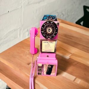 Crosley Retro Pay Phone, Hot Pink 💋💋It works!